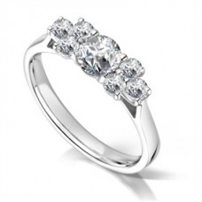 Elegant Round Diamond Cluster Ring
