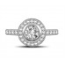 0.65ct Vvs1/g Round Diamond Halo Ring