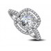 Cushion Diamond Double Halo Shoulder Set Ring Cushion Diamond Double Halo Shoulder Set Ring