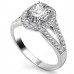 Oval Diamond Single Halo Engagement Ring