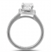 Princess/round Diamond Halo Shoulder Set Ring