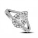 Modern Pear Diamond Single Halo Ring