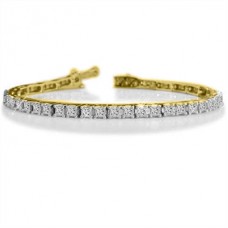 3.00ct Si/fg Princess Diamond Bracelet