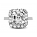 Elegant Asscher Diamond Single Halo Ring Elegant Asscher Diamond Single Halo Ring