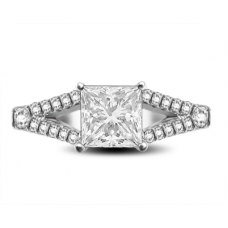 0.90ct Vs1/e Princess Diamond Vintage Ring