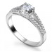 Modern Split Shoulder Round Diamond Vintage Ring