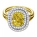 Fancy Yellow Radiant Diamond Halo Shoulder Set Ring Fancy Yellow Radiant Diamond Halo Shoulder Set Ring
