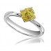 Elegant Fancy Yellow Cushion Diamond Engagement Ring