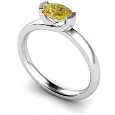 Elegant Fancy Yellow Cushion Diamond Engagement Ring