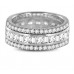 Extravagant 7.5mm 3 Row Diamond Full Eternity/dress Ring