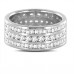 8mm Triple Row Diamond Full Eternity/dress Ring
