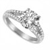 Unique Round Diamond Split Shoulder Set Ring