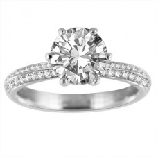 Classic Six Claw Round Diamond Ring