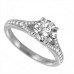 Unique Round Diamond Split Shoulder Set Ring