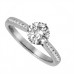 Elegant Round Diamond Shoulder Set Engagement Ring