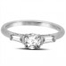 Modern Round & Baguette Diamond Trilogy Ring