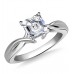Modern Intertwined Asscher Diamond Engagement Ring