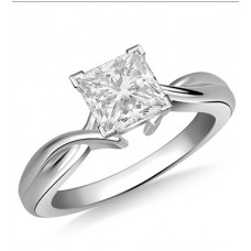 Modern Intertwined Princess Diamond Engagement Ring