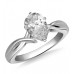 Modern Intertwined Pear Diamond Engagement Ring