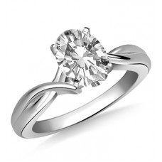 Modern Intertwined Oval Diamond Engagement Ring Modern Intertwined Oval Diamond Engagement Ring