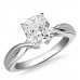 Modern Intertwined Cushion Diamond Engagement Ring