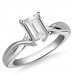 Modern Intertwined Emerald Diamond Engagement Ring