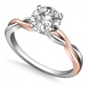 Infinity Love Swirl Round Diamond Engagement Ring