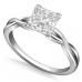 Infinity Love Swirl Princess Diamond Engagement Ring