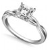 Infinity Love Swirl Asscher Diamond Engagement Ring
