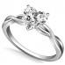 Infinity Love Swirl Heart Diamond Engagement Ring