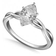 Infinity Love Swirl Marquise Diamond Engagement Ring