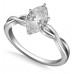 Infinity Love Swirl Marquise Diamond Engagement Ring