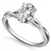 Infinity Love Swirl Oval Diamond Engagement Ring