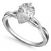 Infinity Love Swirl Pear Diamond Engagement Ring