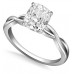Infinity Love Swirl Cushion Diamond Engagement Ring