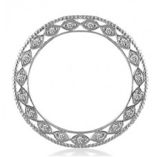 Round Diamond Full Eternity Ring With Milgrain Border