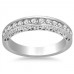 Engraved Round Diamond Eternity/wedding Ring