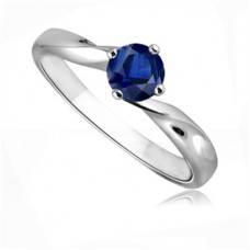 Blue Sapphire Solitaire Ring