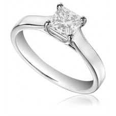 1.00ct Si1/h Princess Diamond Solitaire Ring