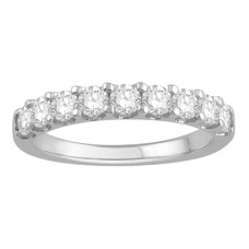 0.82ct  Vs/ef Round Diamond Half Eternity Ring