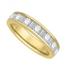 4.5mm Round & Baguette Diamond Eternity Ring