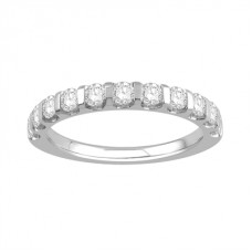 Elegant Round Diamond Half Eternity Ring