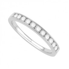 3mm Milgrain Round Diamond Eternity Ring