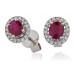 0.90ct Vs/fg Oval Gemstone Earrings