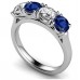 Blue Sapphire & Round Diamond Eternity Ring Blue Sapphire & Round Diamond Eternity Ring