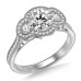 Round Diamond Vintage Halo Designer Ring