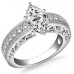 Filgree Marquise Diamond Vintage Engagement Ring