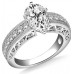Filgree Pear Diamond Vintage Engagement Ring