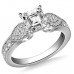 Milgrain Asscher Diamond Designer Vintage Ring