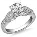 Milgrain Cushion Diamond Designer Vintage Ring